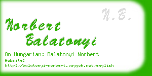 norbert balatonyi business card
